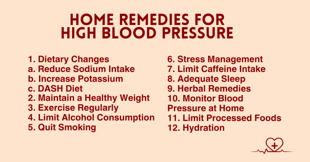 Home Remedies for high blood pressure